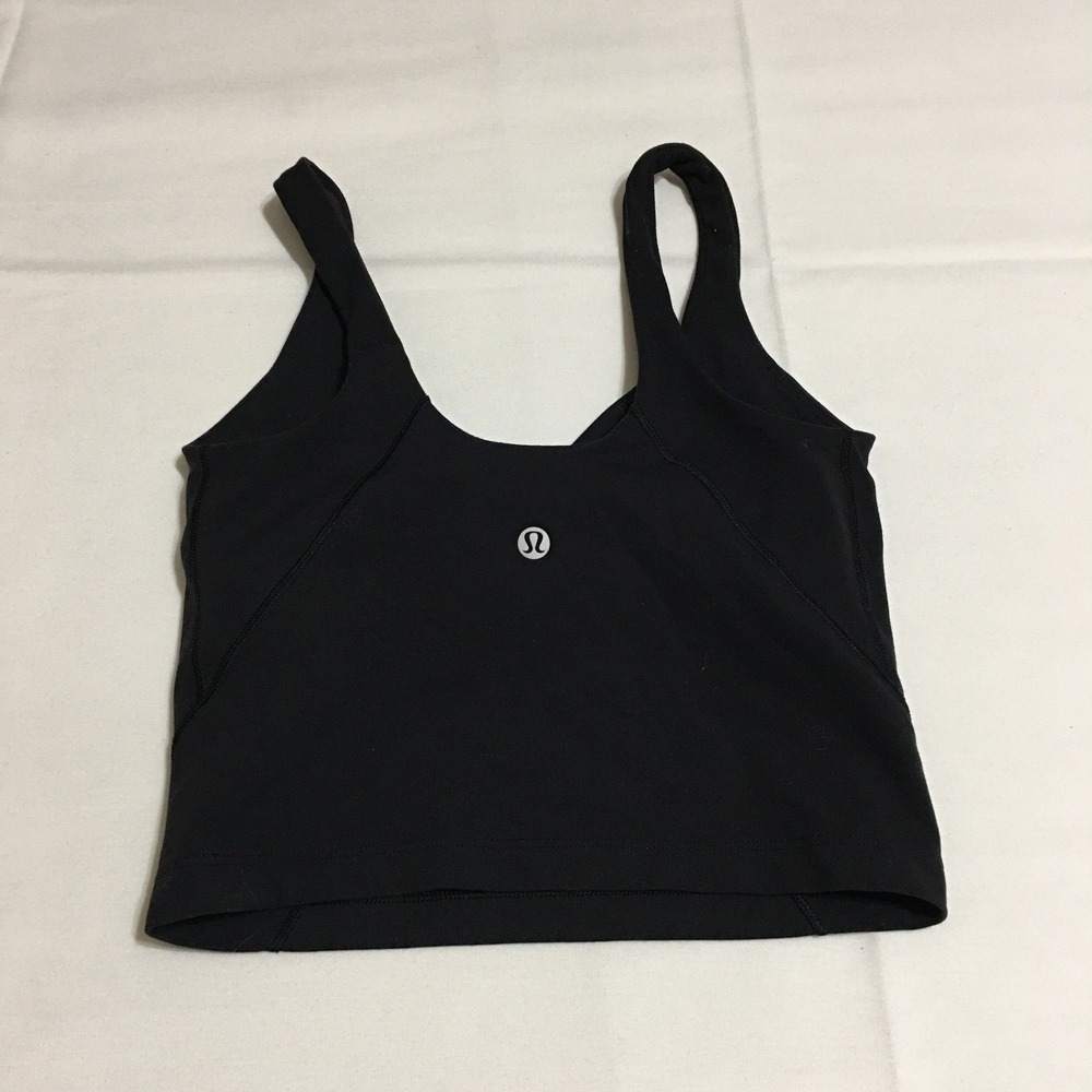 Lululemon Align Tank Top Women 2 Black Cropped Yoga Workout